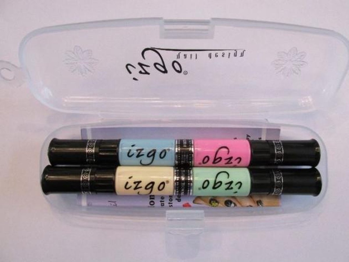 IZGO Naildesign2 in 1 Nagellak DUO  Nail Art Pen Spring Pastels Set