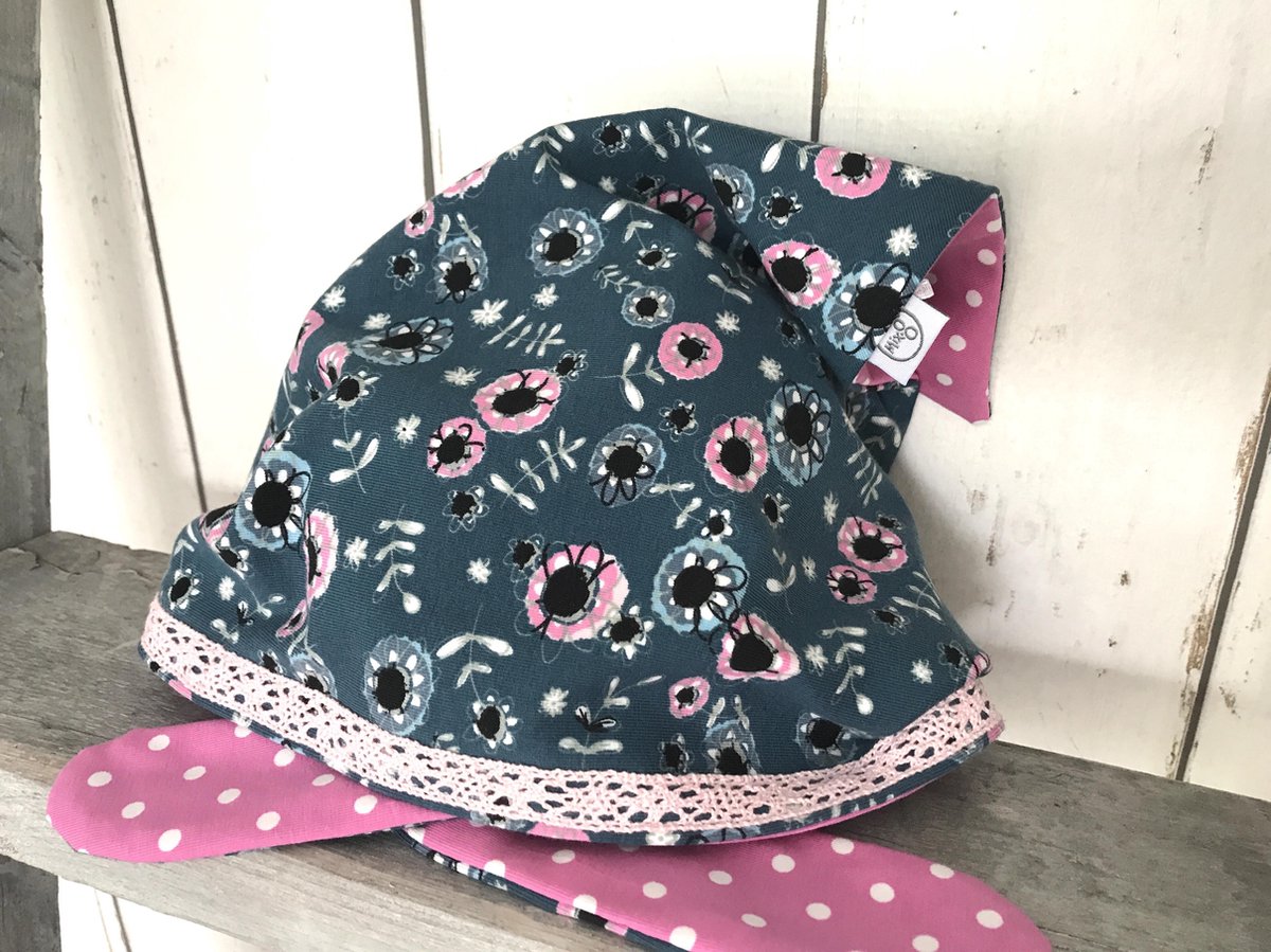 MixG | Bandana | Blauw met bloemetjes | Meisje