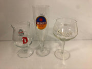 Bierglazen trio Tongerlo Duvel Vedett speciaalbier vader mannen vaderdag 3 stuks
