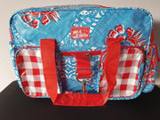 MixMamas Luiertas met luiermatje - Boeren bont - 40 x 29 x 40cm