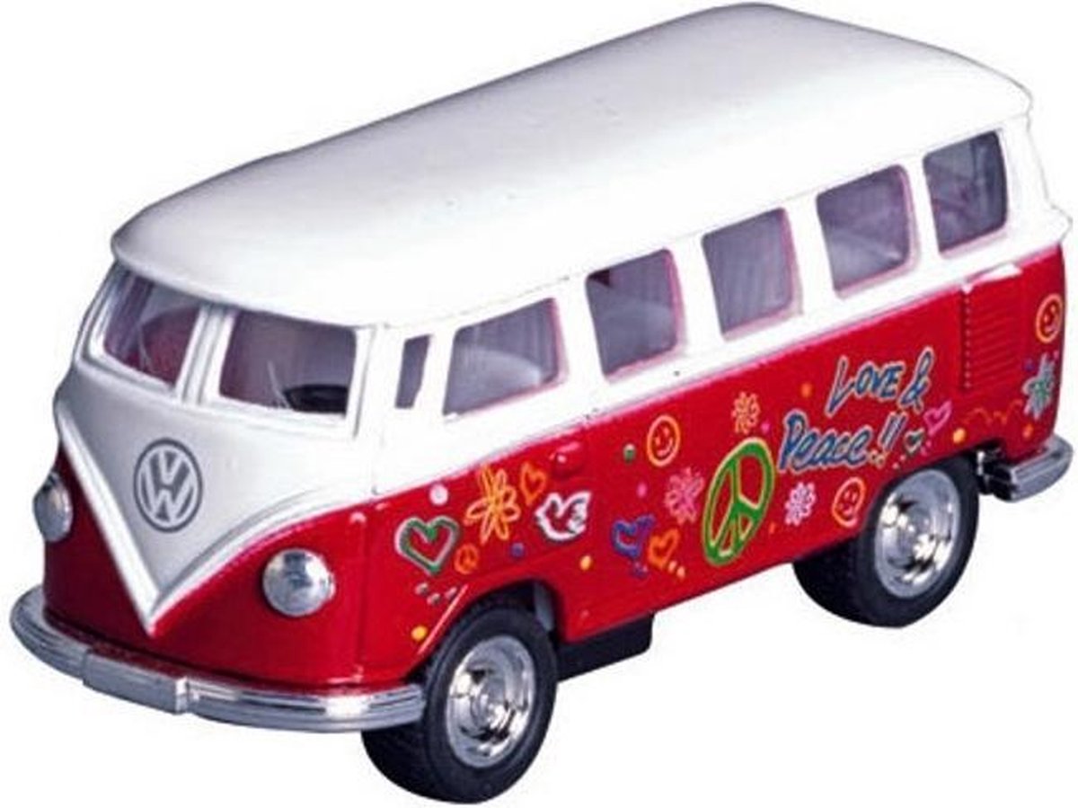 Welly Metalen volkswagen klassieke bus (1962): rood