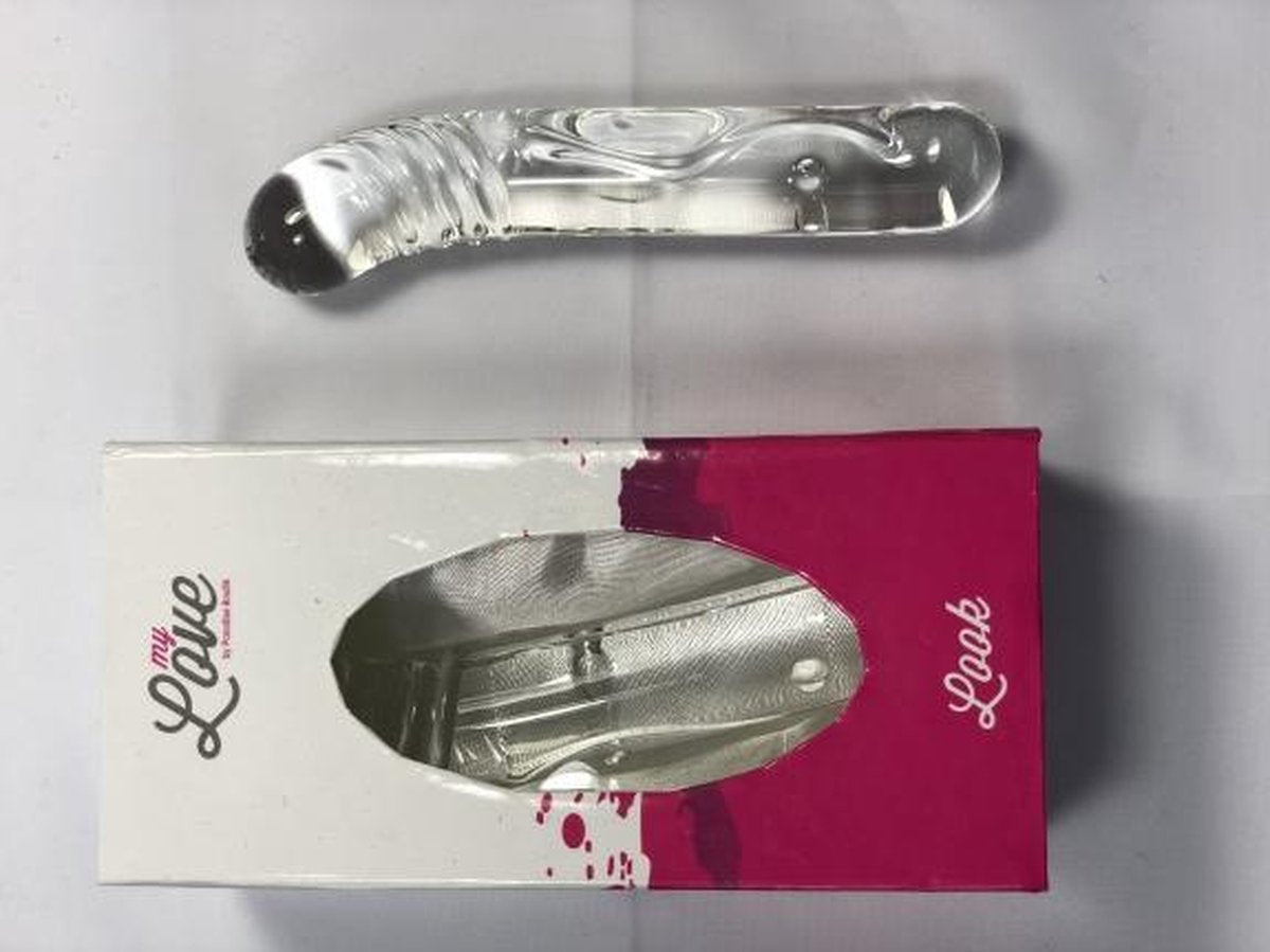 stevige strak design - glas dildo - mini uitvoering - 12 cm - trendy - gl10