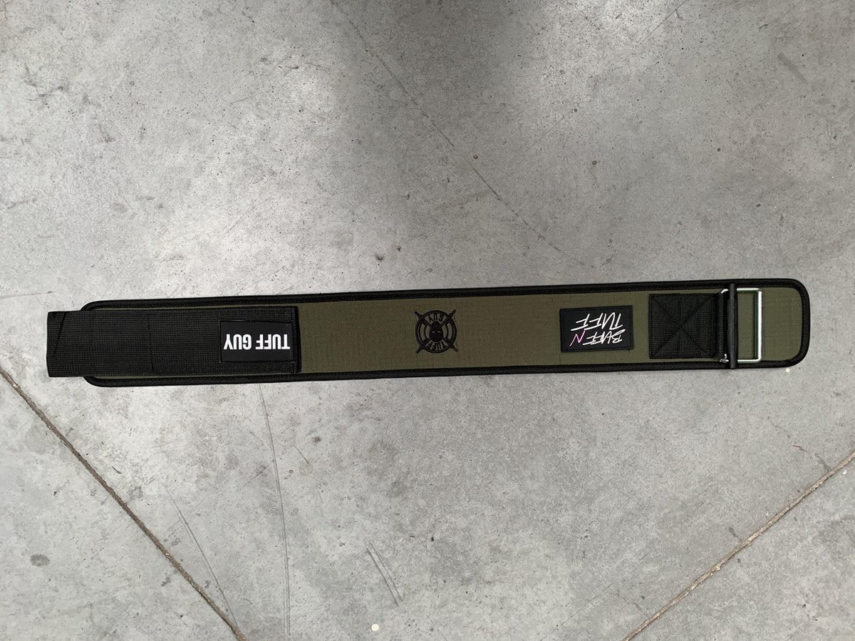 Tuff Guy - Military Green Nylon PRO Lifting Belt - Gewichthef Riem - Geschikt voor Functional Fitness