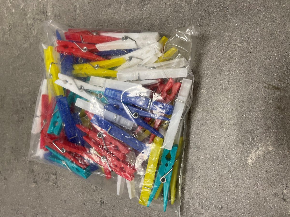 Wasklemmen - Wasknijpers - 50 Stuks - Gekleurd