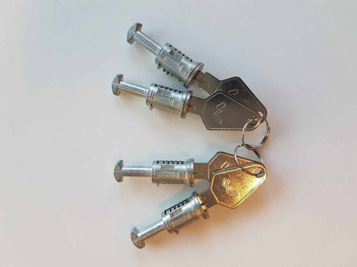 Menabo Sloten Set Voor Tiger Dakdrager Zilver
