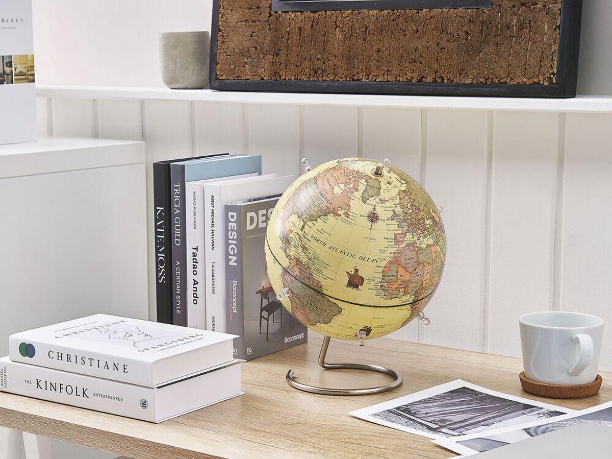 Beliani CARTIER - Globe - geel - synthetisch materiaal