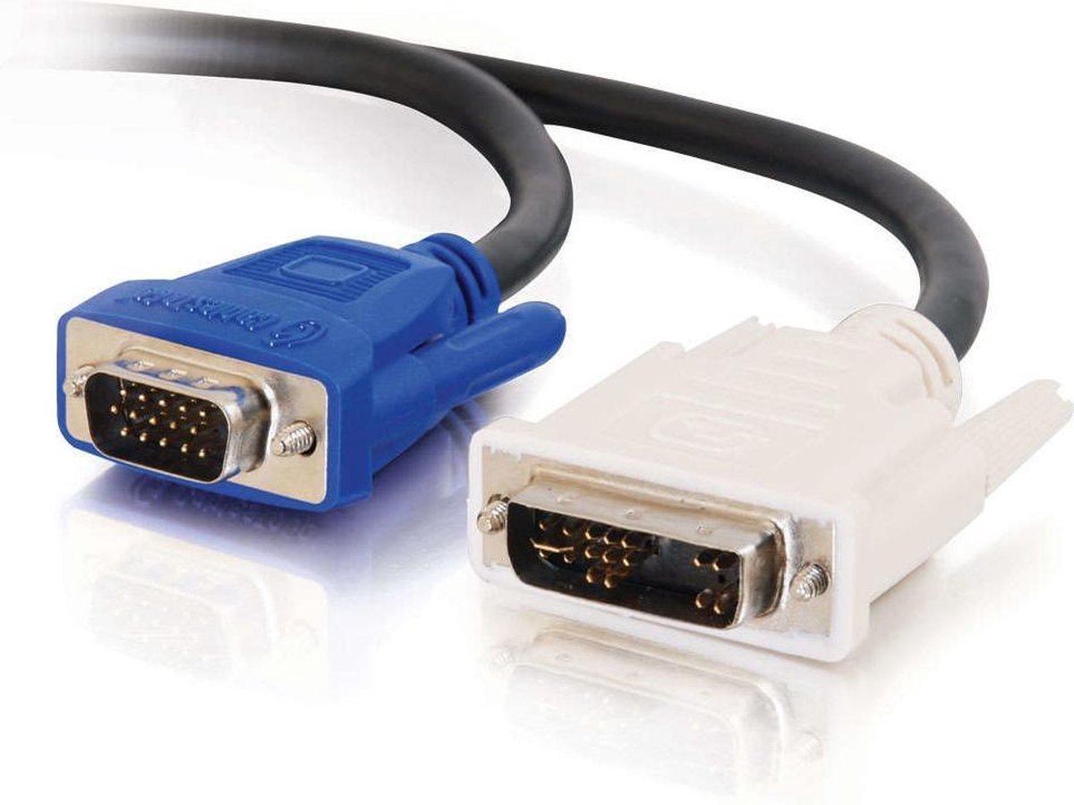 C2G 2m DVI-A M / HD15 M Cable VGA (D-Sub) Zwart