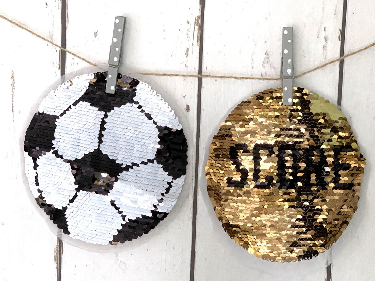 MixG | Grote Applicatie / Patch / Naai embleem (19 x 19 cm) | Voetbal Verander| Jongen