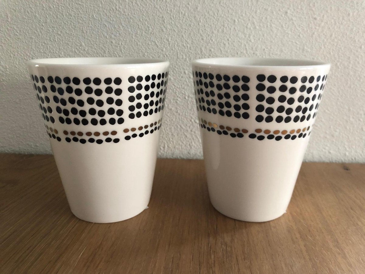 Gusta Beker Fika 300ml Dots W/Gold