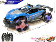 Rc auto 2.4GHZ Burnout Smoking Car - met echte rook - LED lichtjes - 1:12 radiografisch bestuurbaar - oplaadbaar