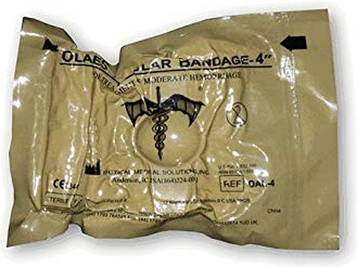 Olaes Bandage Flat Packed | Traumaverband 4 inch | Plat verpakt | Wit