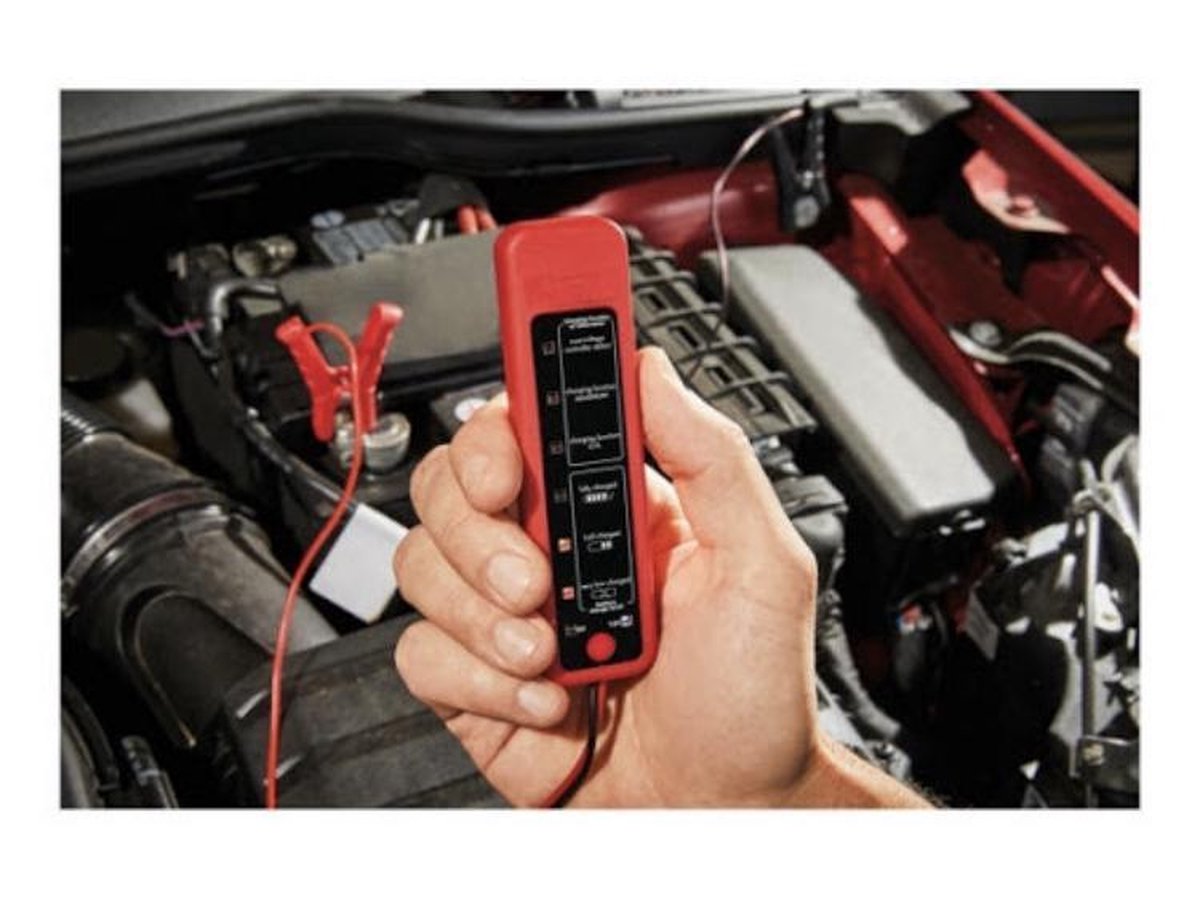 accu en generatortester voor alle 6- en 12V auto- en motorfietsaccu's en dynamo's