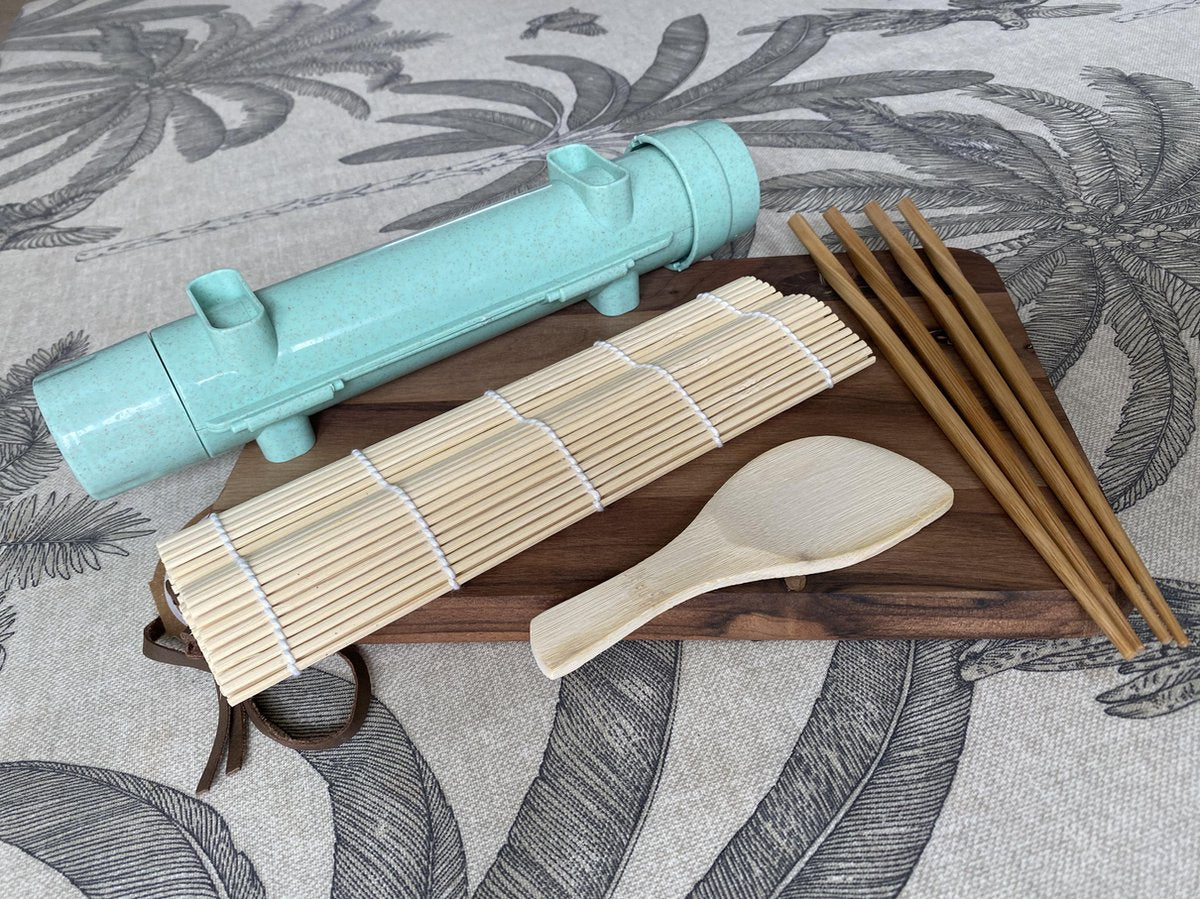 Sushi set / Sushi kit / Sushi bazooka / Sushi maker / + Rolmat + Twee paar eetstokjes + Rijstlepel