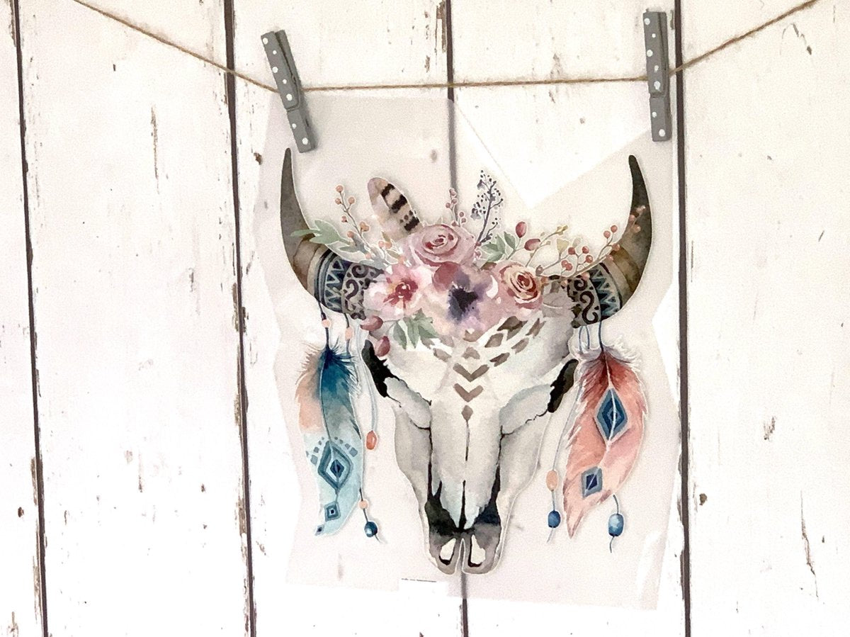 MixG | Grote Strijkapplicatie (22 x 25 cm)| Ibiza - Stier| Vrouw / Meisje
