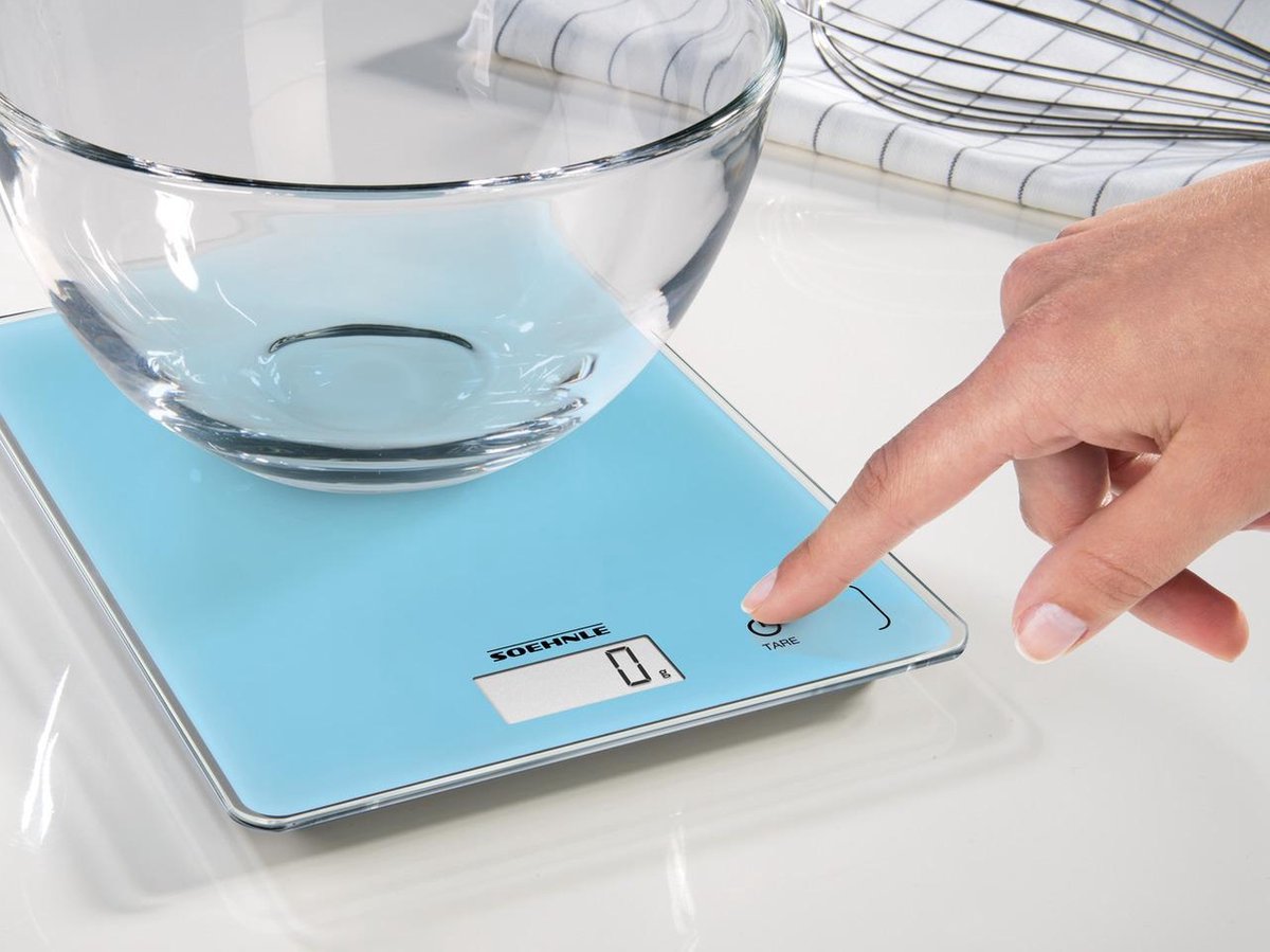 Keukenweegschaal - Soehnle page compact 300 Pale Blue (nieuwste versie 2021)