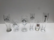 6x diverse brand bierglas assorti box bierglazen voetglas vaasje cadeau giftset