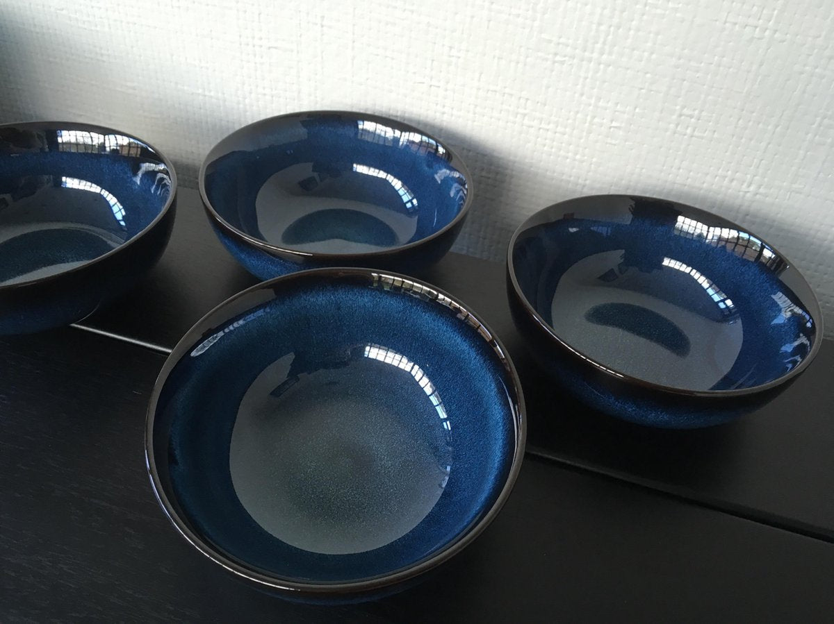 PASCALE NAESSENS KOM M DONKERBLAUW GEGLAZUURD PURE 16 CM X 6 CM (4 stuks)