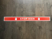 Stop Hier Vloersticker (90 cm x 7