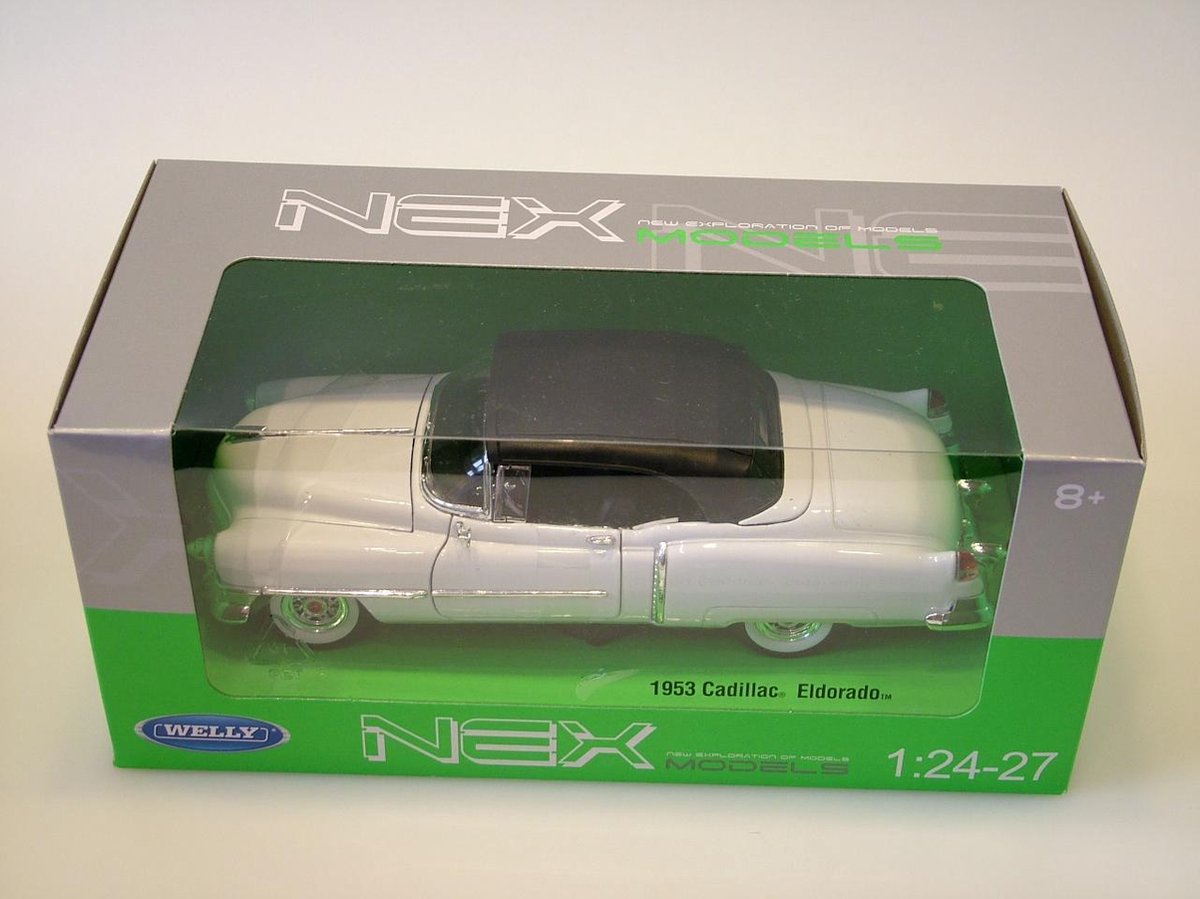 1953 Cadillac Eldorado wit modelauto - Welly 1:24
