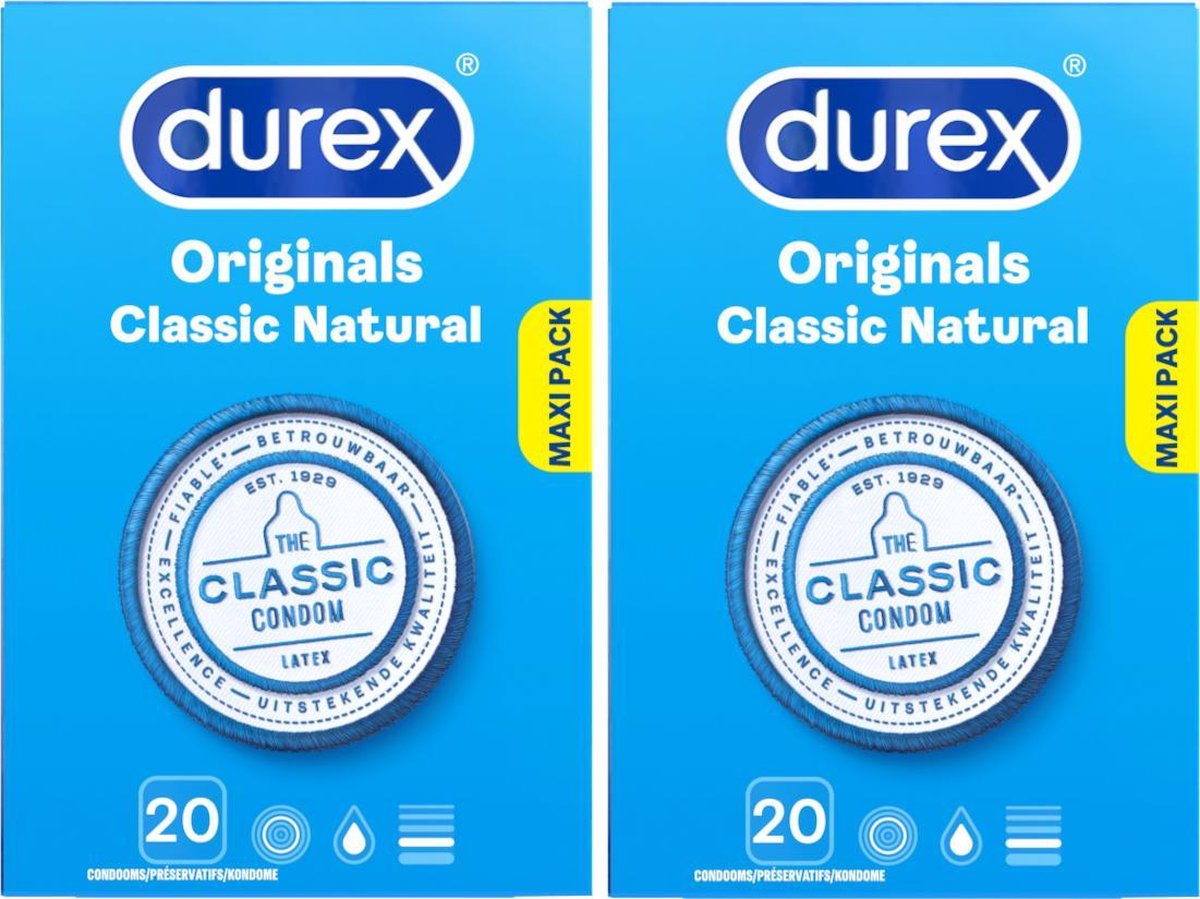 Durex Condooms Classic Natural - 2 x 20 stuks