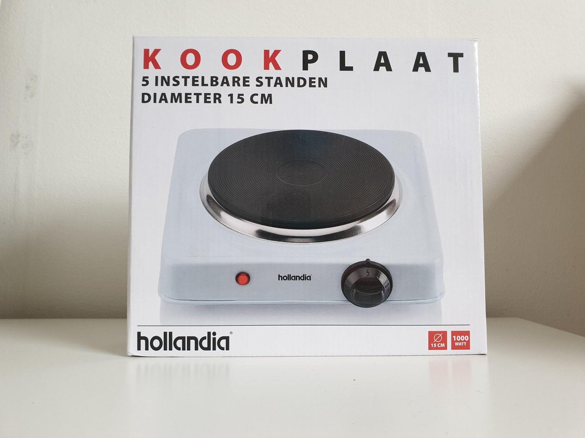 Hollandia kookplaat met 5 instelbare standen diameter 15 cm