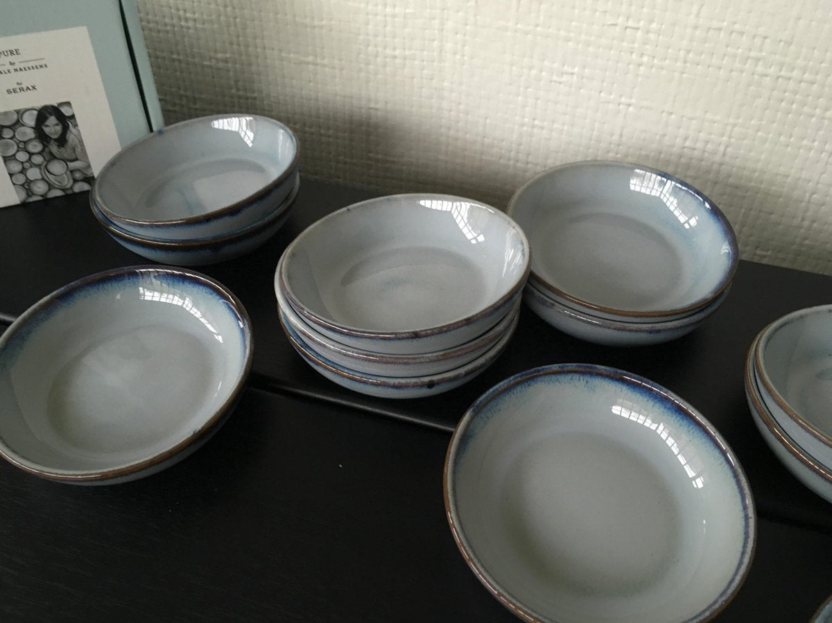 PASCALE NAESSENS - Tapasbordjes  BLAUW GEGLAZUURD PURE 9.8 CM X 2.3 CM (8 STUKS)