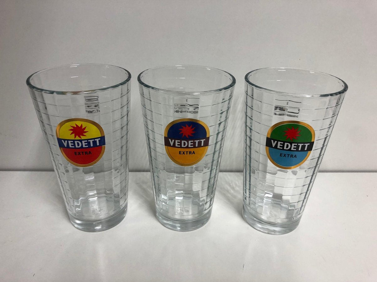 Vedett Bokaal Bierglas - 33cl (Set van 3)