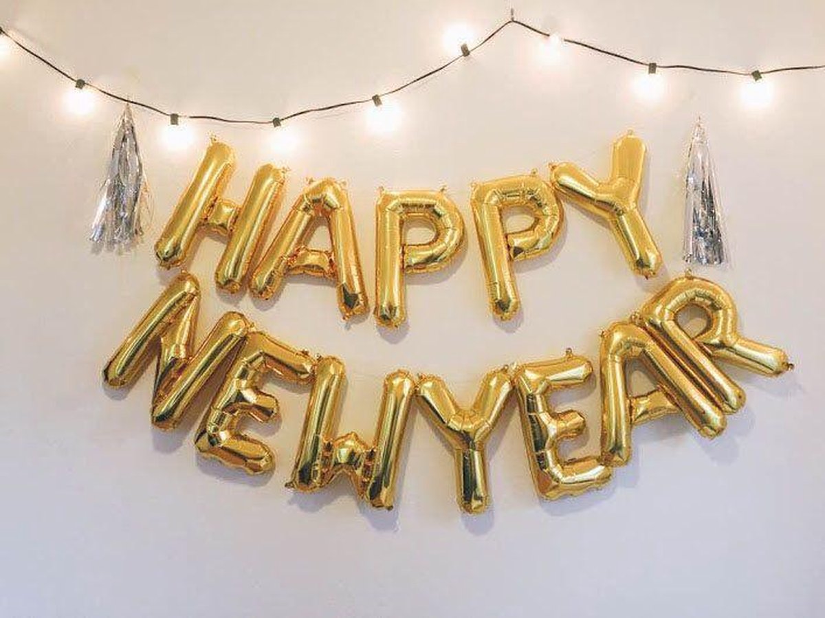 Nieuwjaar ballonnen slinger | Folie ballonnen| Nieuwjaar| Happy New Year |