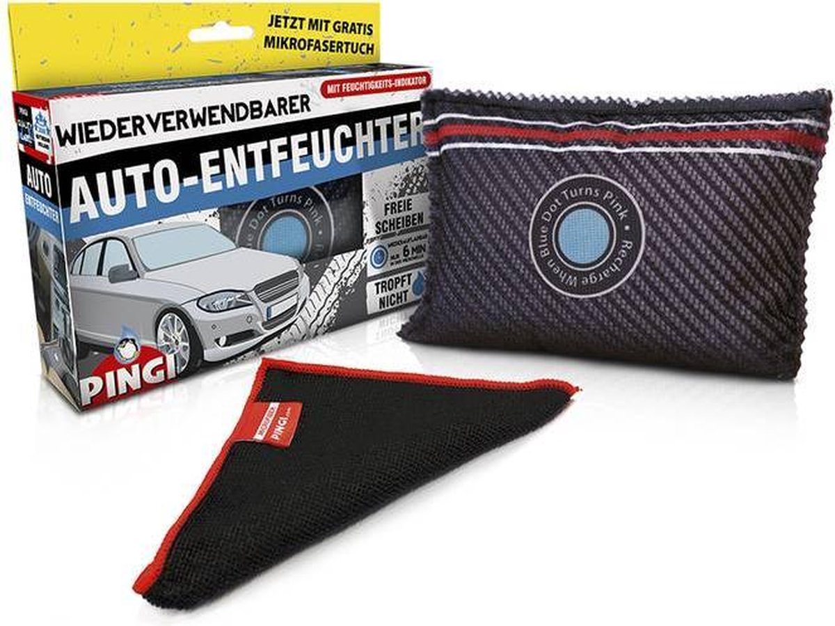PINGI Luchtontvochtiger (l x b x h) 2.5 x 16.3 x 10.5 cm Carbon geschikt voor alle autos