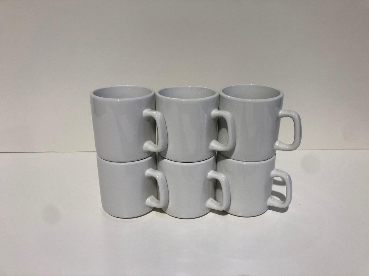 Mammoet Budgetline set 6 Beker 20 cl Wit Porselein 508358