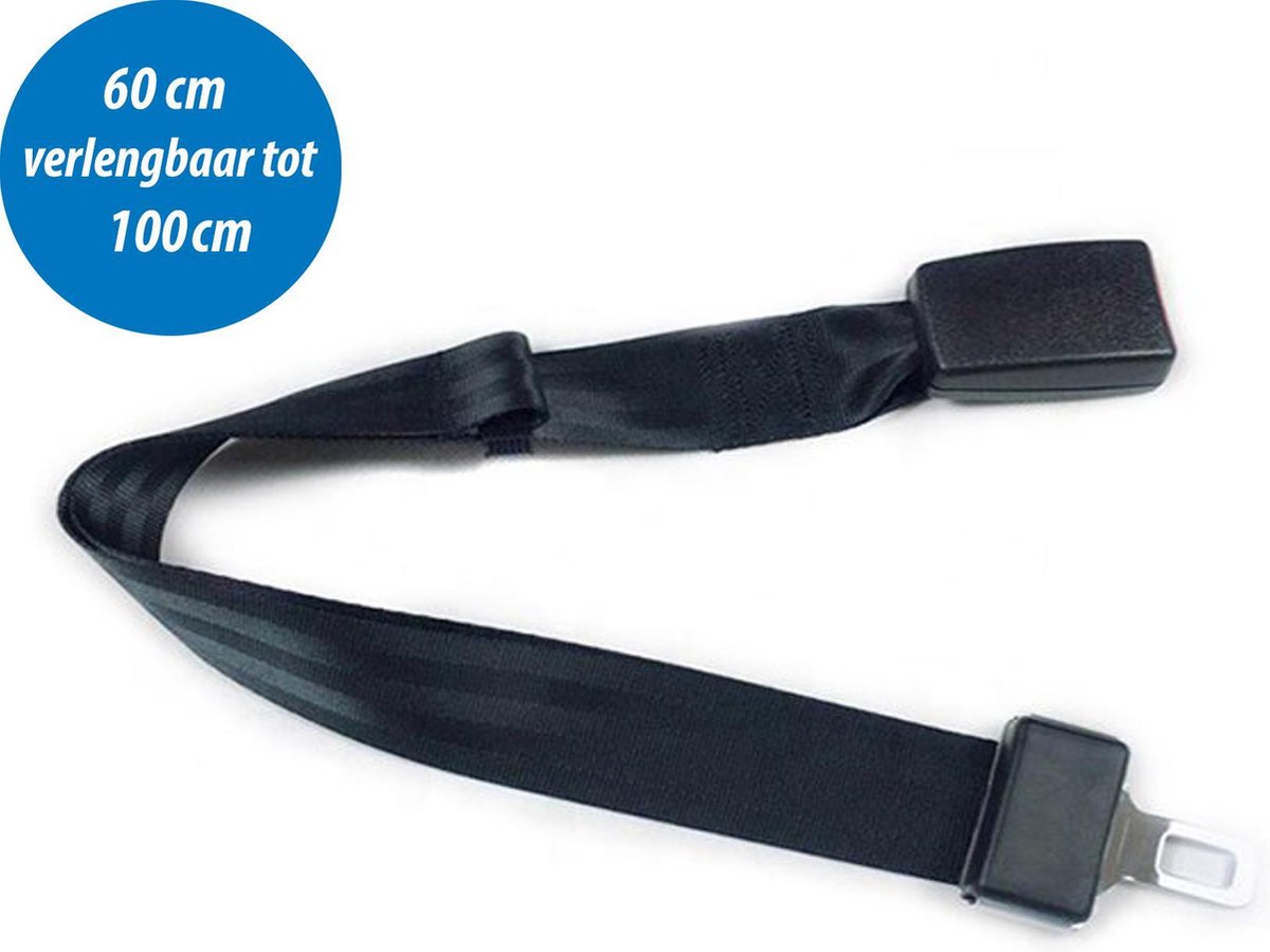 Gordelverlengers voor auto’s – Veiligheidsgordel – Autogordelverlenger- Minimaal lengte 50 cm tot 100 cm – Gordelverlenger – Autogordel – Zwart –1 Stuk