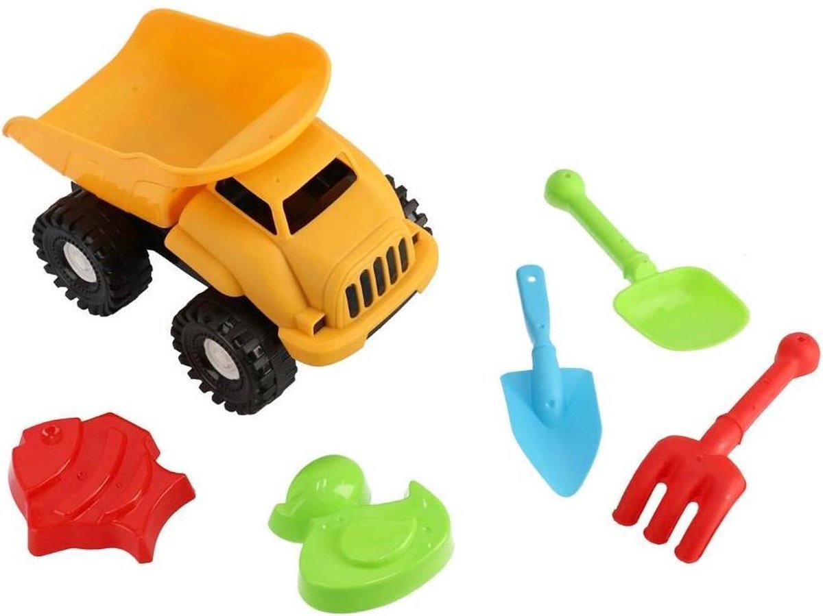 Orange85 Speelgoed strand - Speelgoed strand - Zandbak - Speelgoed - Water Speelgoed - Speelgoed Zand - Speelgoed Vrachtwagen - Speelgoed strand 6-delig - Speelgoed Strandset