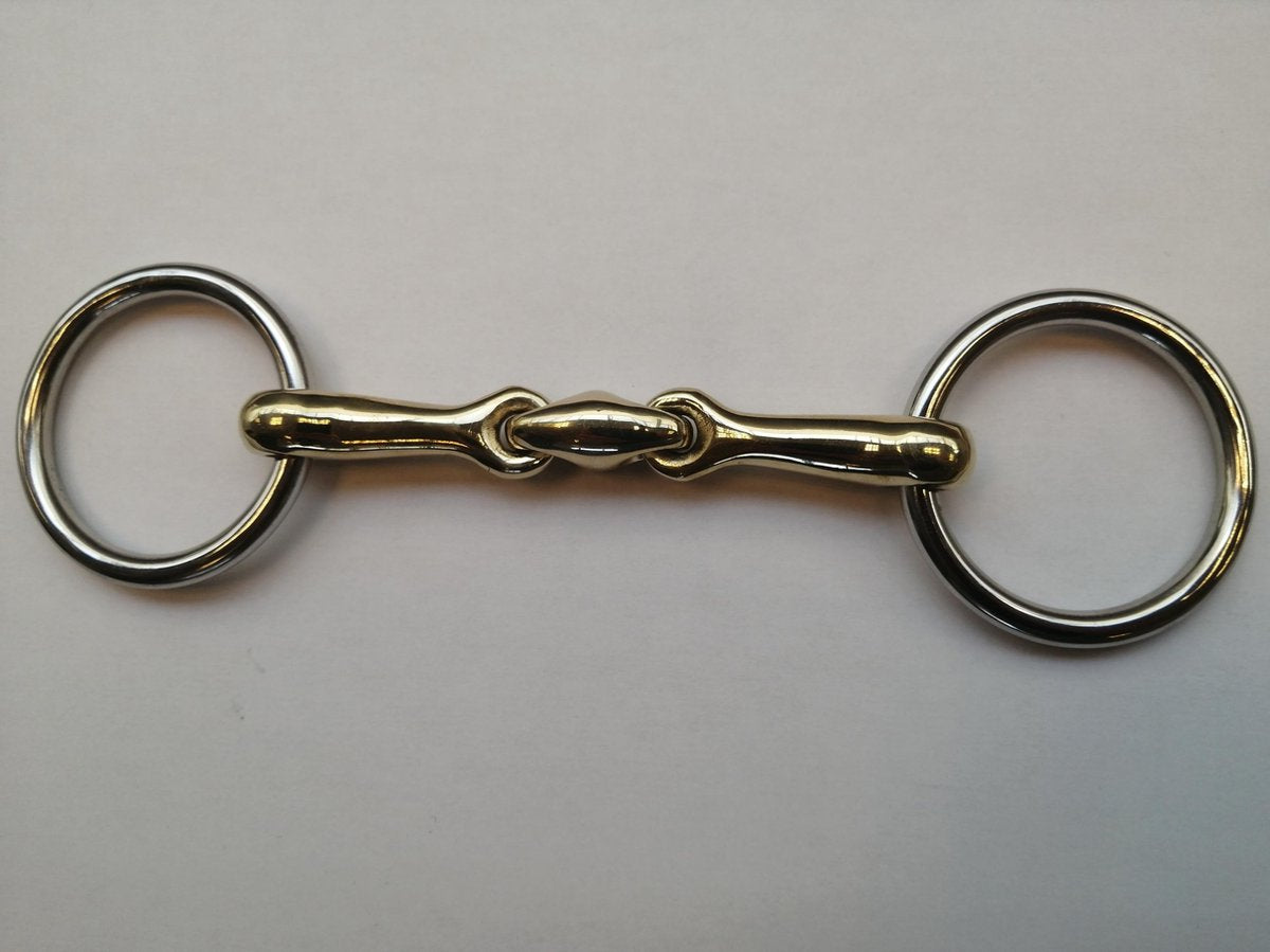 MHS Watertrens dubbelgebroken 9 cm Goud