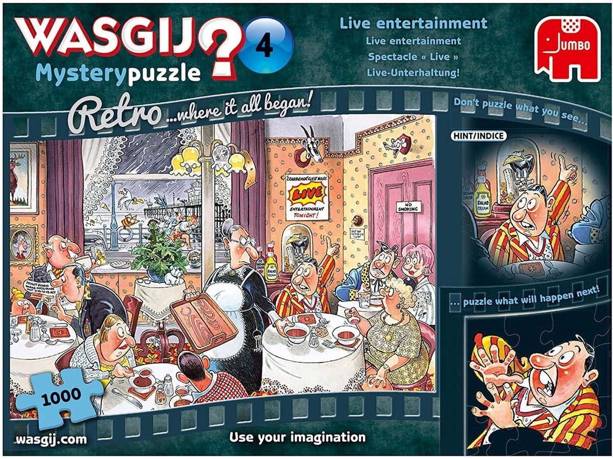Wasgij Retro Mystery 4 Live Entertainment! puzzel - 1000 stukjes