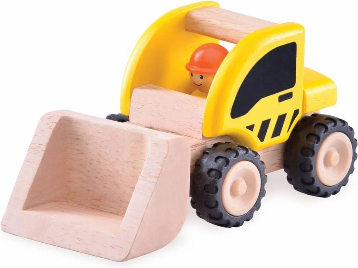 Houten speelgoedvoertuig Graafmachine