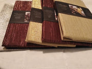 set 8 pcs placemet pvc en tafelrunners golden red