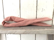 MixG | Haarband met ijzerdraad - Suedelook - Oudroze | 85 cm