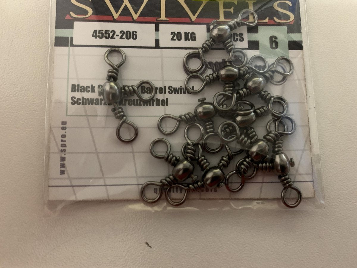 Spro - driehoeks wartel - swivel - 10 stuks - maat 6 - 20 kg
