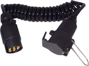 Spiraalkabel Telefoonsnoer 1* 7 Polige Stekker en 1* Contrastekker