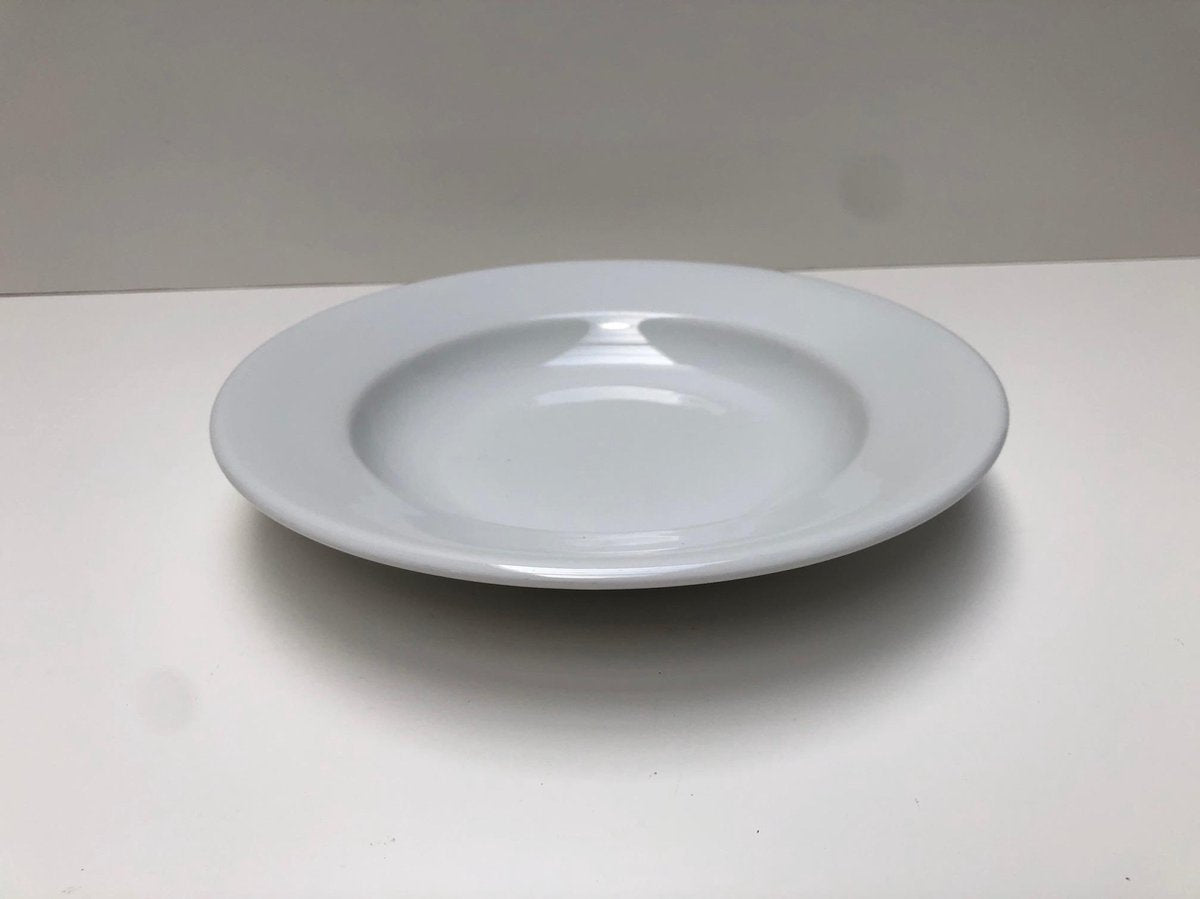 diepe borden diep bord 6x 24cm brede rand porselein wit hotelporselein soepborden