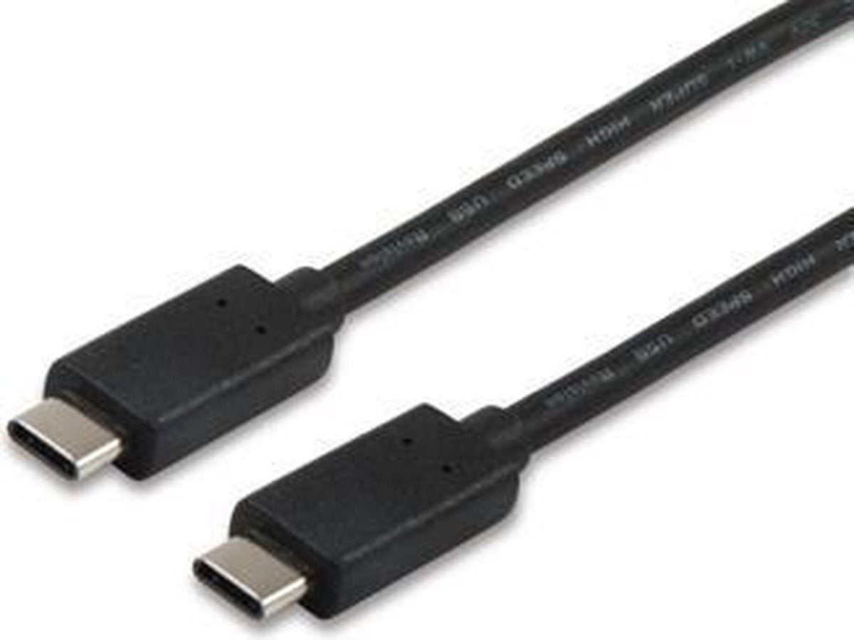 Equip 12834207 USB-kabel 1 m USB 3.2 Gen 2 (3.1 Gen 2) USB C Zwart