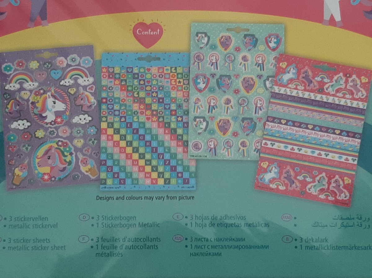 400 Unicorn Stickers - Stickerset Eenhoorn - inclusief alphabet - 4 Vellen