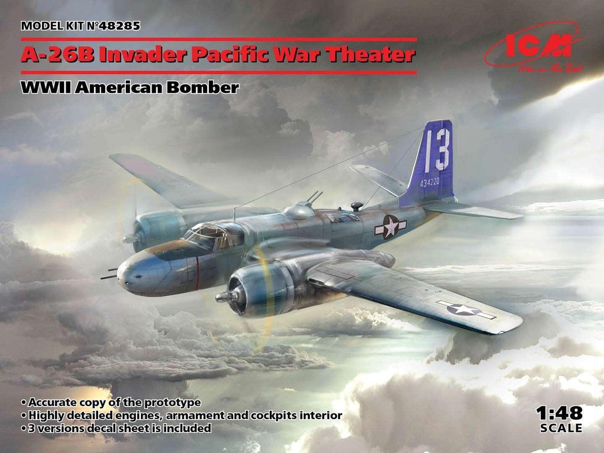 1:48 ICM 48285 A-26В Invader Pacific War Theater