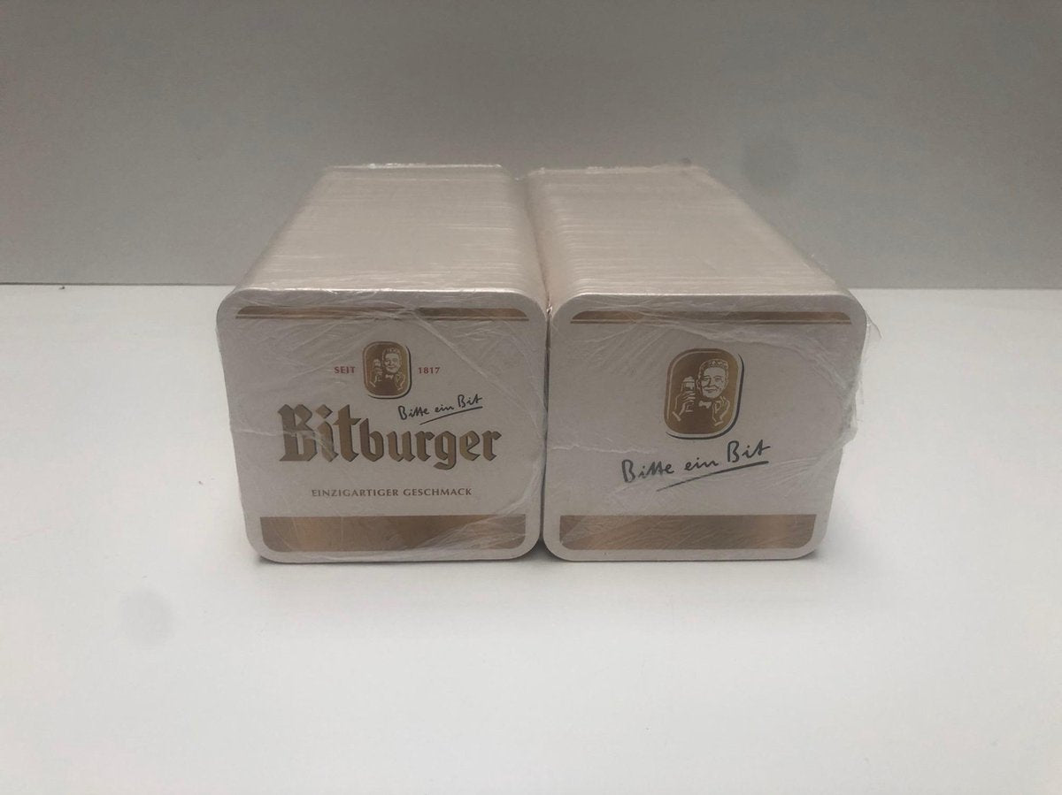 2x 100 bitburger bierviltjes biervilt viltjes biervilt vilt bitburg