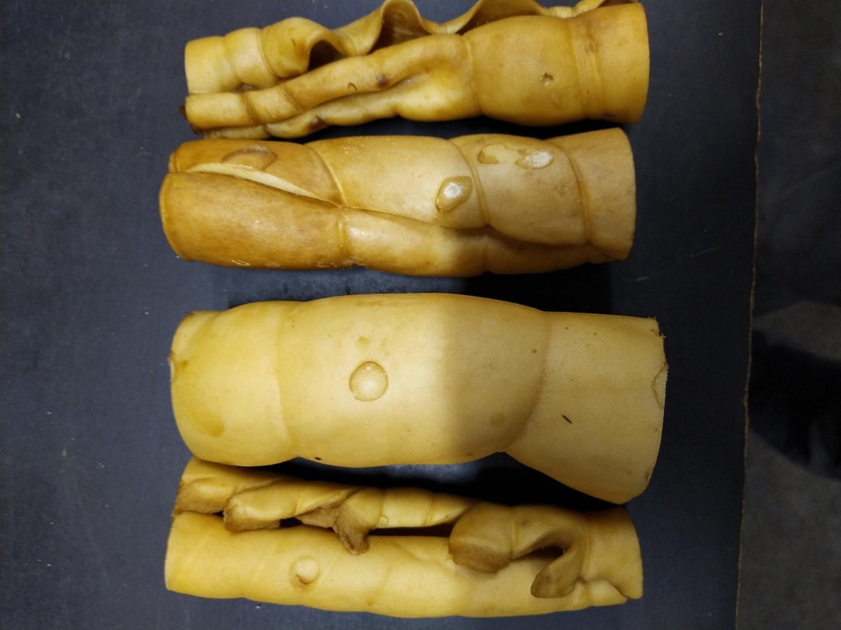 xtra groot Runderkophuid rolls rund kophuid roll12 stuks 15cm van de snackmeester 100% natuurlijk natural naturel
