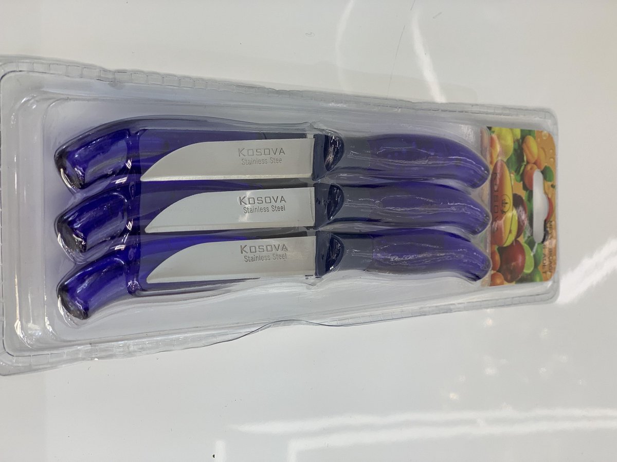 Kosova Schilmes RVS - Super Scherp - Set 6x - Blauw