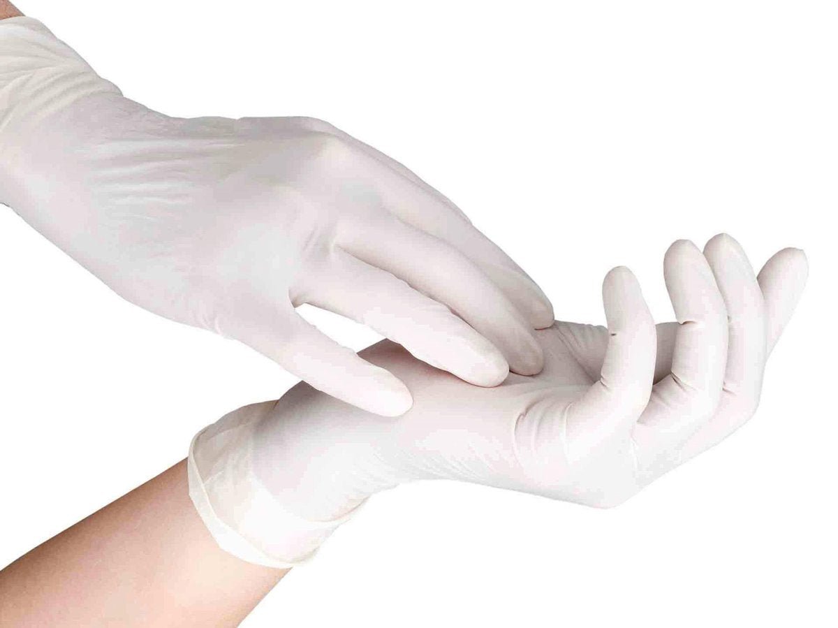 Vinyl Handschoenen XL - Gepoederd - Transparant/ Wit - 100 stuks / doos