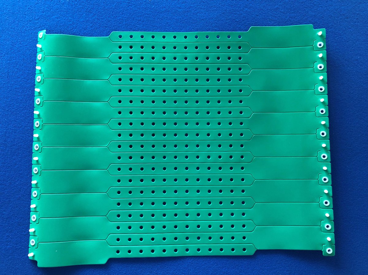 Blanco vinyl polsbandjes - 500 stuks - Groen