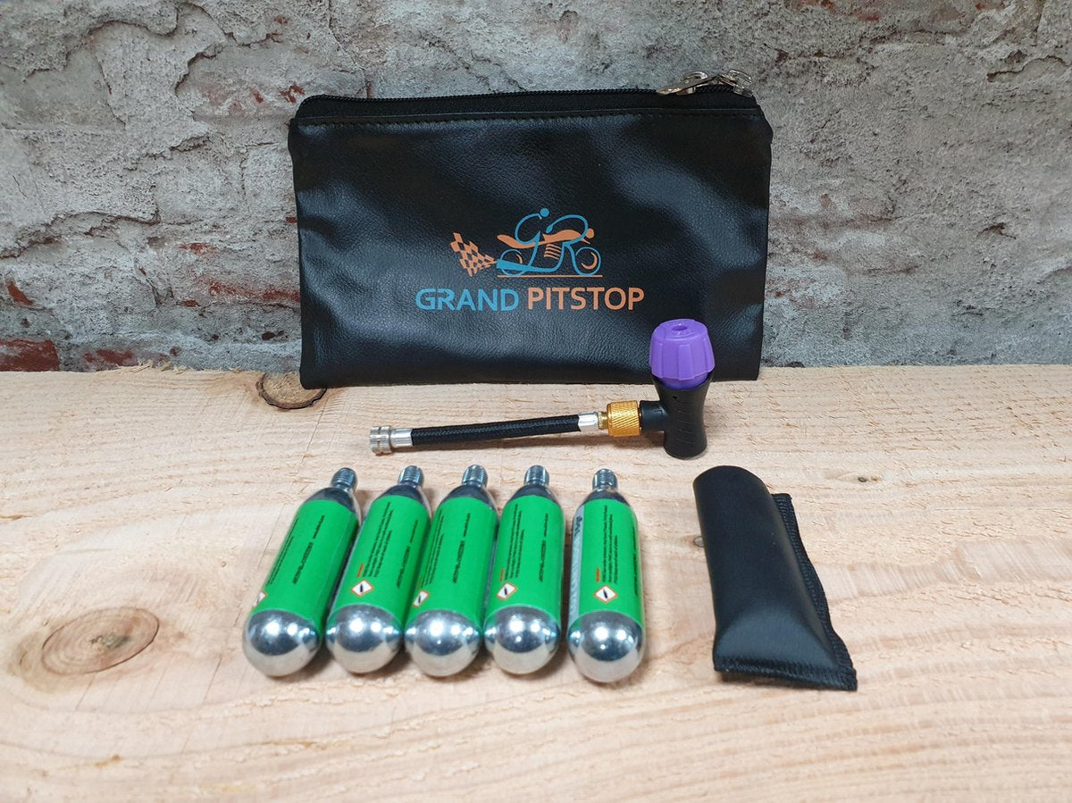 GrandPitstop Banden CO2  vul set motor - fiets - auto - scooter