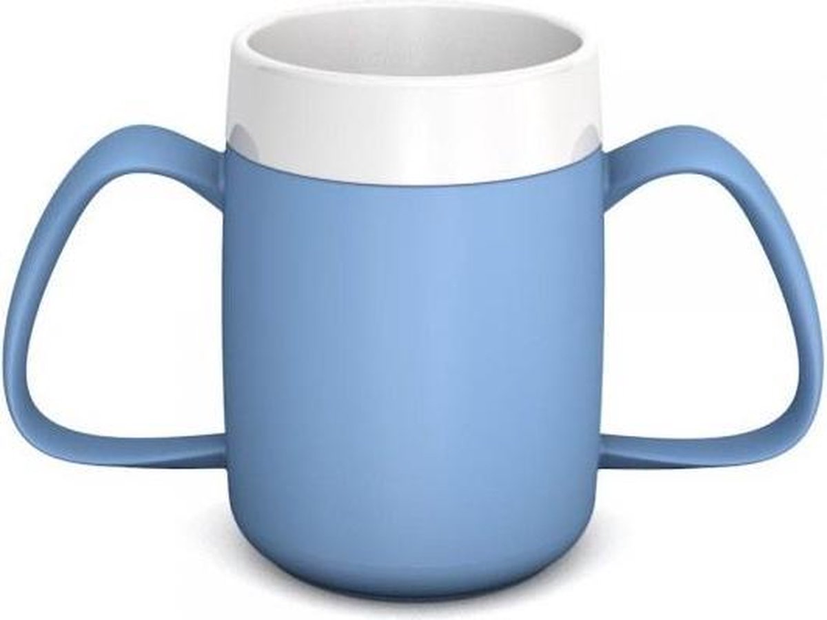 Warmhoudbeker met Dubbel Handvat - Lichtblauw